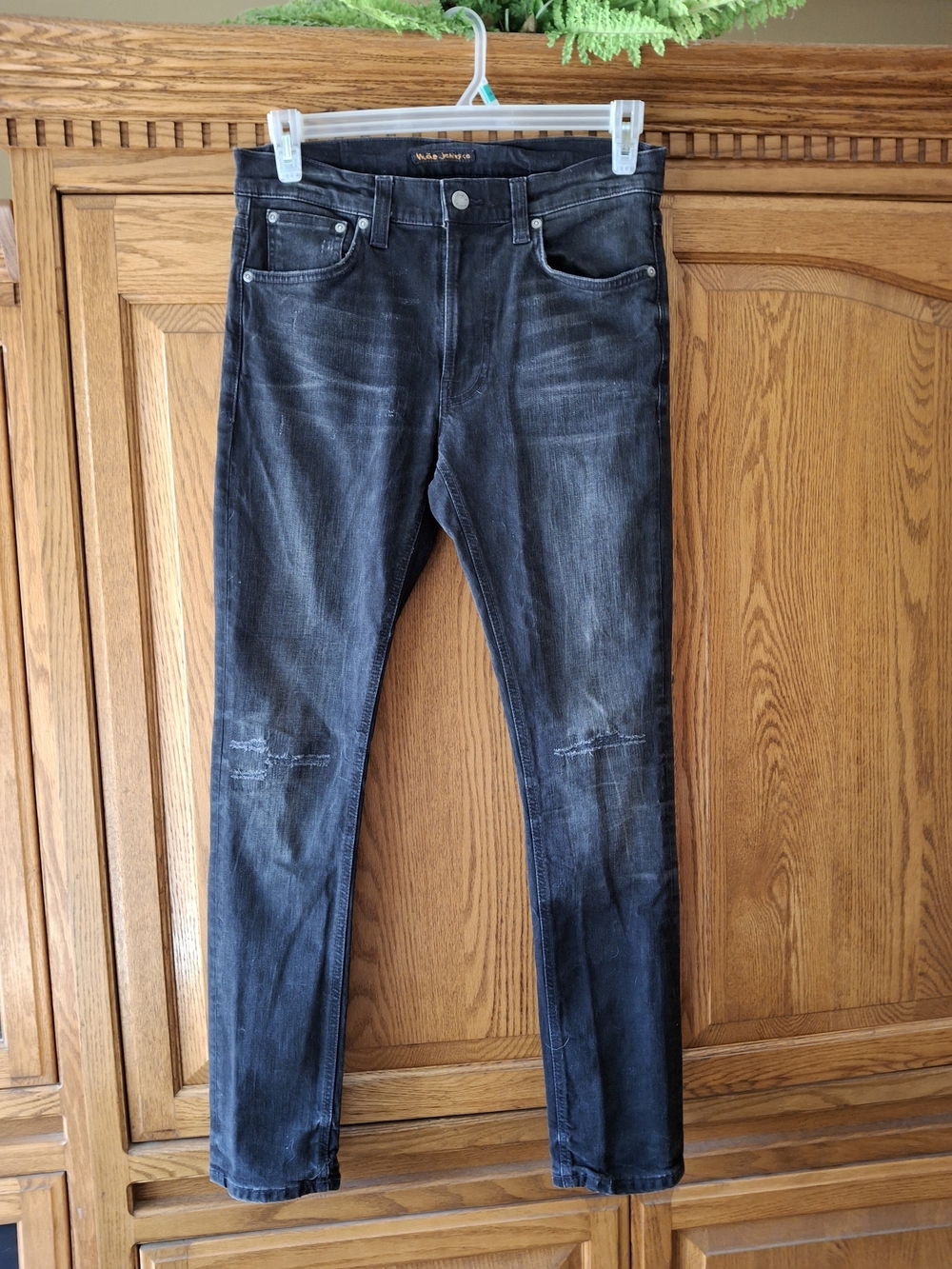 Nudie Jeans Skinny Black Washed Denim